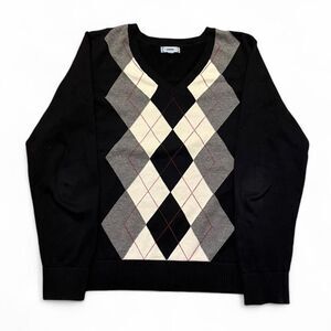Y2K argyle Izod Men's multi sweater